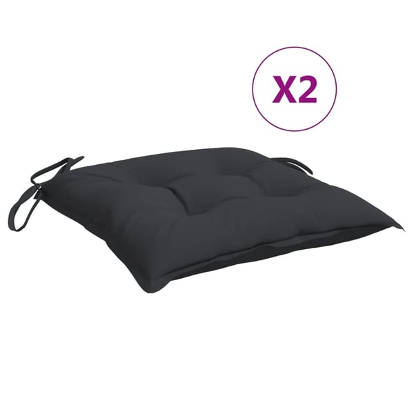 vidaXL pallehynder 2 stk. 50x50x7 cm oxfordstof sort