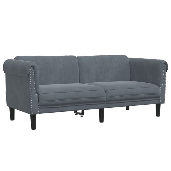 vidaXL 2-personers sofa velour mørkegrå