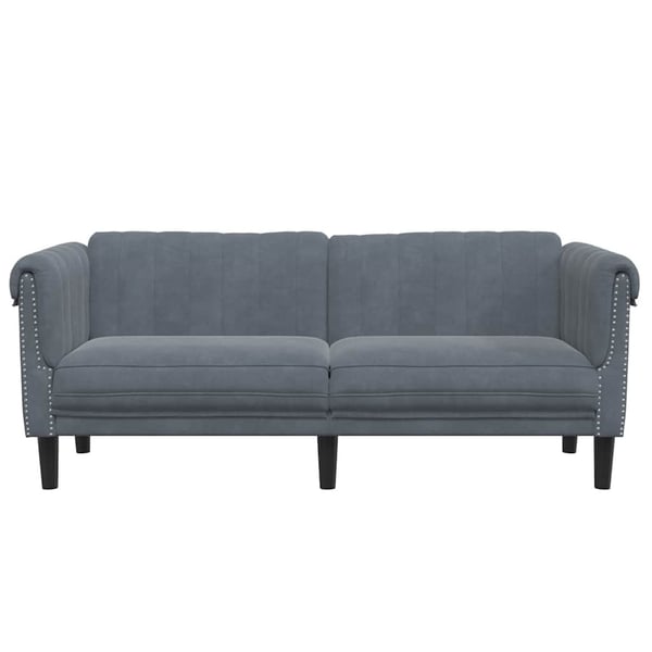 vidaXL 2-personers sofa velour mørkegrå