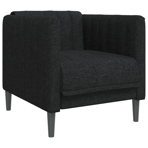vidaXL sofasæt 3 dele stof sort