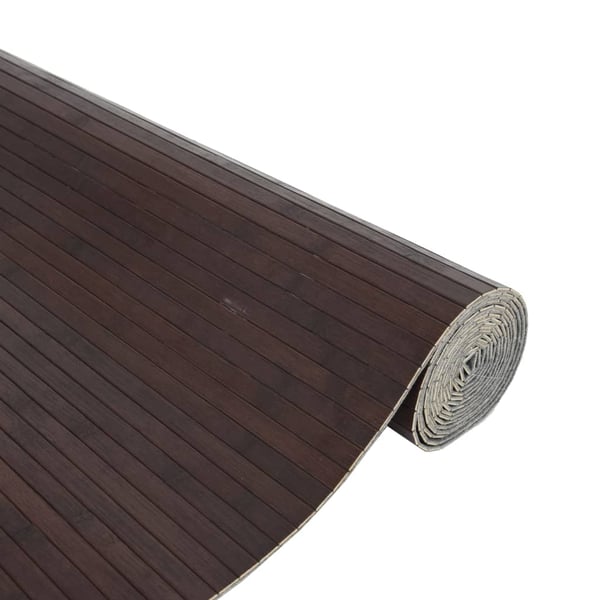 vidaXL Matta rektangulär mörkbrun 80x500 cm bambu