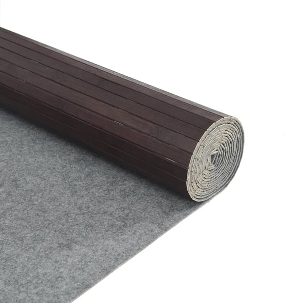 vidaXL Matta rektangulär mörkbrun 80x500 cm bambu