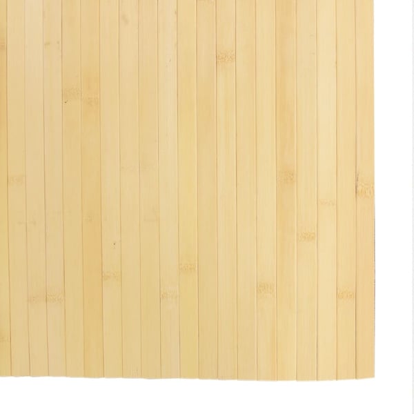vidaXL Teppe rektangulær lys naturell 80x500 cm bambus