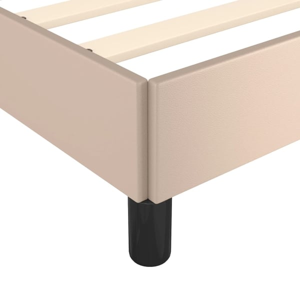 vidaXL Sängram cappuccino 120x190 cm konstläder