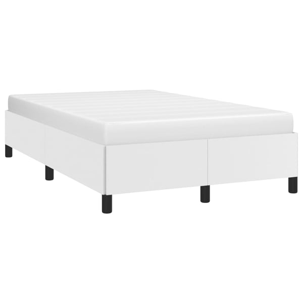 vidaXL sengeramme uden madras 120x190 cm kunstlæder enkeltseng hvid