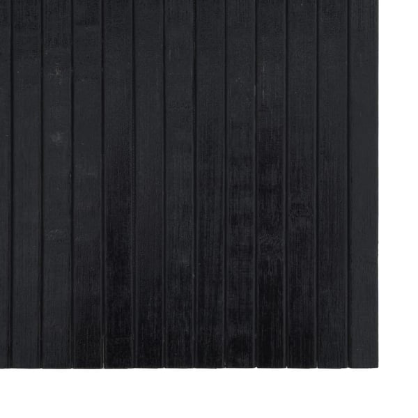 vidaXL Matto suorakaide musta 100x300 cm bambu