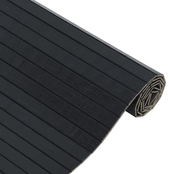vidaXL Matto suorakaide musta 100x300 cm bambu