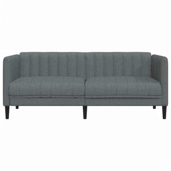 vidaXL Soffa 2-sits mörkgrå tyg