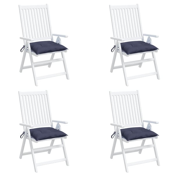 vidaXL stolehynder 4 stk. 50x50x7 cm oxfordstof marineblå
