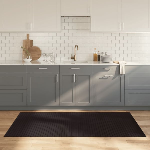 vidaXL Teppe rektangulær mørkebrun 100x200 cm bambus