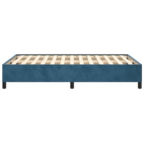 vidaXL sengeramme uden madras 120x190 cm fløjl mørkeblå