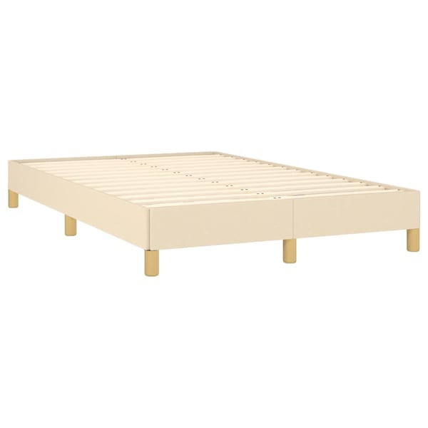 vidaXL sängram utan madrass gräddvit 120x190 cm tyg