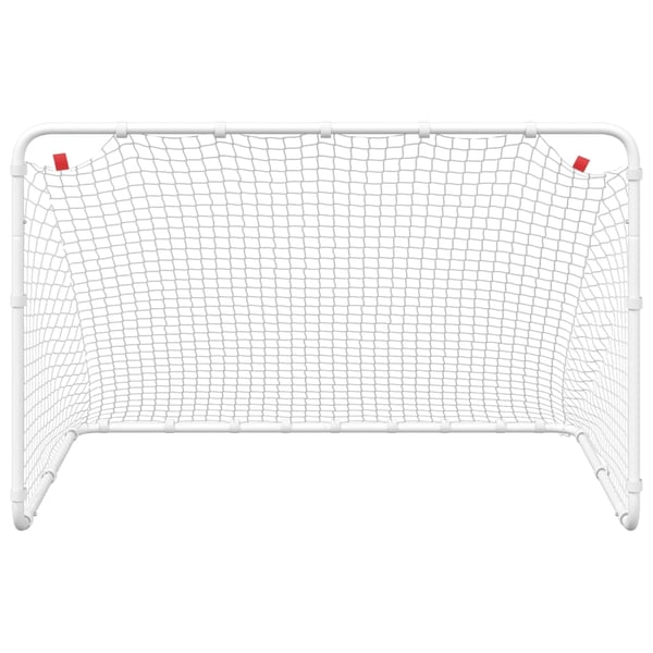 vidaXL fodboldmål hvid 122x81x81 cm stål