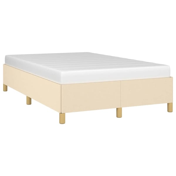 vidaXL sengeramme 120x190 cm stof cremefarvet