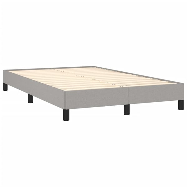 vidaXL sengeramme uden madras 120x190 cm stof enkeltseng lysegrå