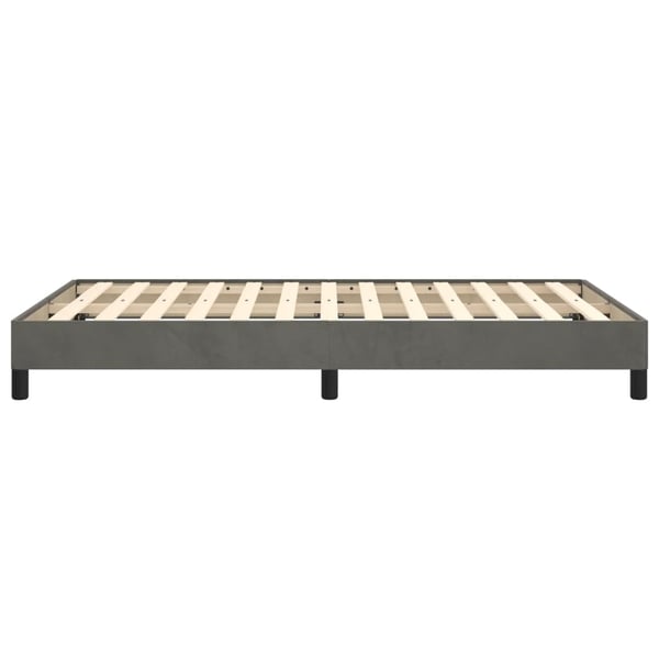 vidaXL sengeramme uden madras 120x190 cm fløjl enkeltseng mørkegrå