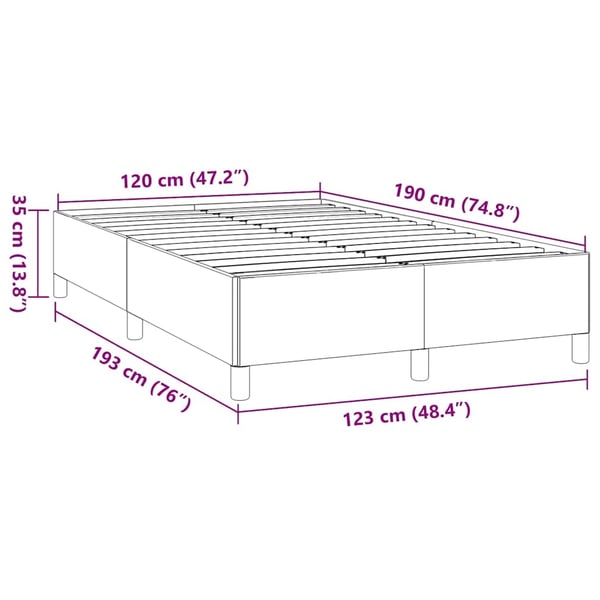 vidaXL sengeramme uden madras 120x190 cm stof enkeltseng Mørkegrå