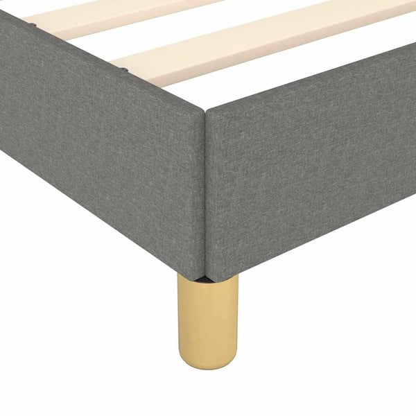 vidaXL sengeramme uden madras 120x190 cm stof enkeltseng Mørkegrå