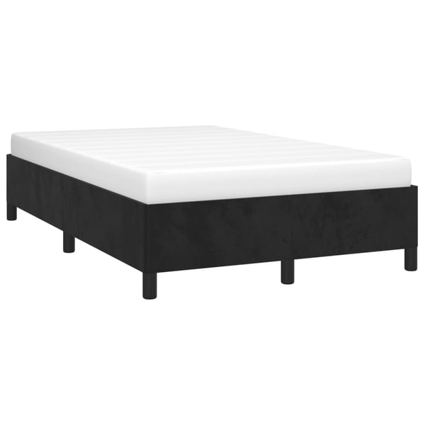 vidaXL sengeramme uden madras 120x190 cm fløjl enkeltseng sort