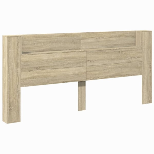 vidaXL Hodegavl skap med LED sonoma eik 220x16,5x103,5 cm