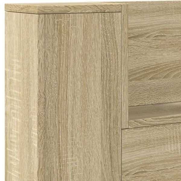 vidaXL Hodegavl skap med LED sonoma eik 220x16,5x103,5 cm
