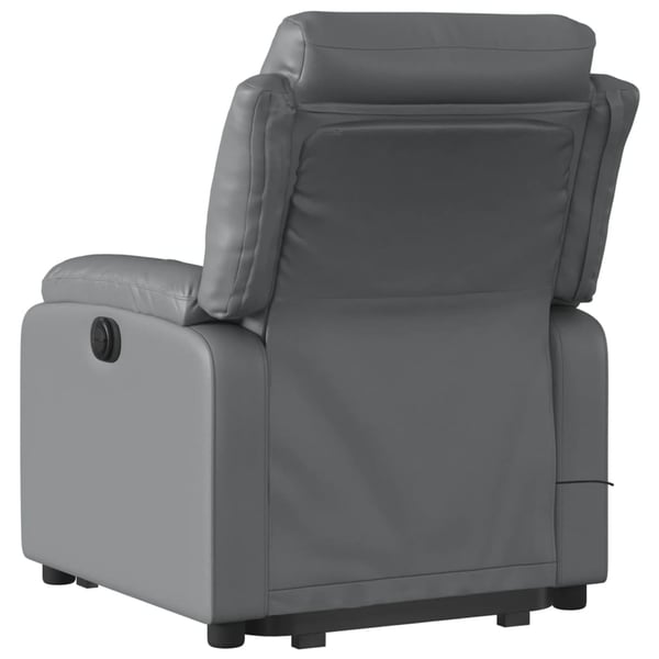 vidaXL massagestol med løftefunktion kunstlæder grå