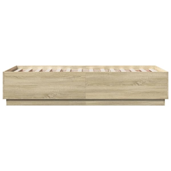 vidaXL Sengeramme sonoma eik 75x190 cm konstruert tre