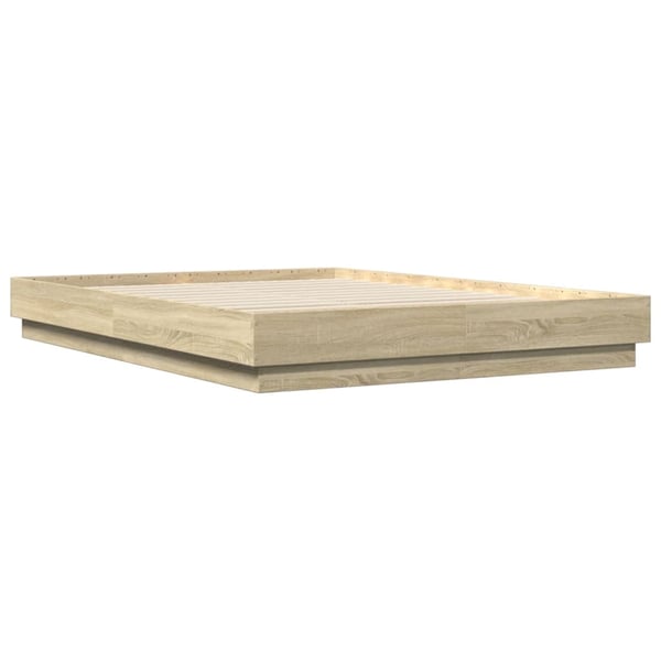vidaXL Sengeramme sonoma eik 150x200 cm konstruert tre