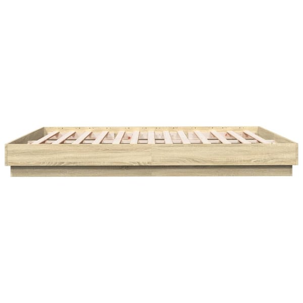 vidaXL Sengeramme sonoma eik 180x200 cm konstruert tre