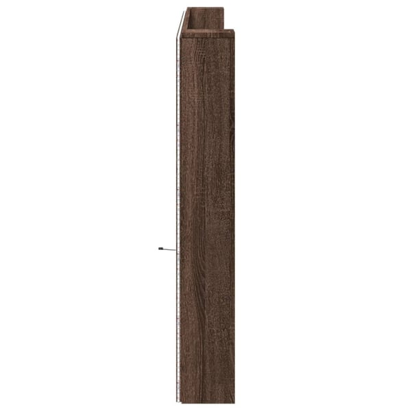 vidaXL Hodegavl skap med LED brun eik 220x16,5x103,5 cm