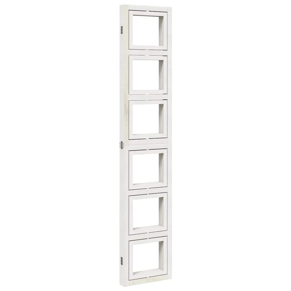 vidaXL Romdeler 4 paneler hvit heltre keisertre