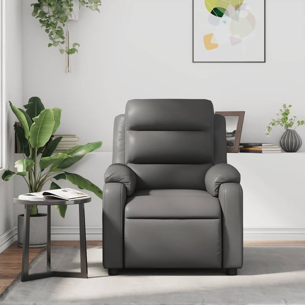 vidaXL Massagefåtölj grå konstläder