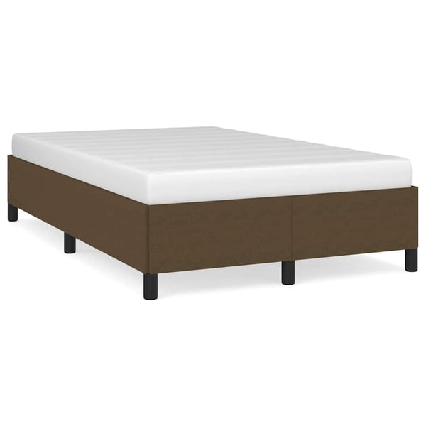 vidaXL sengeramme uden madras 120x190 cm stof mørkebrun