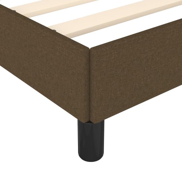vidaXL sengeramme uden madras 120x190 cm stof mørkebrun