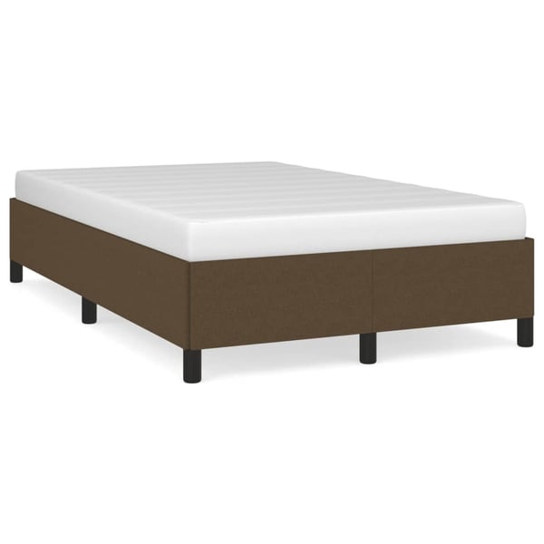 vidaXL sengeramme uden madras 120x190 cm stof mørkebrun