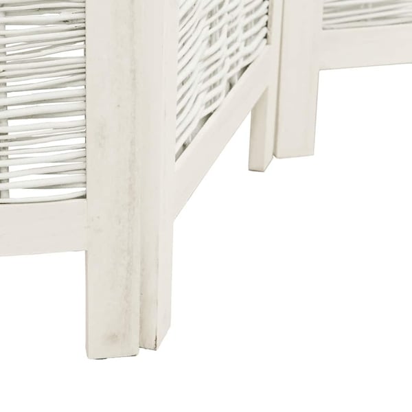 vidaXL Romdeler 5 paneler hvit heltre keisertre