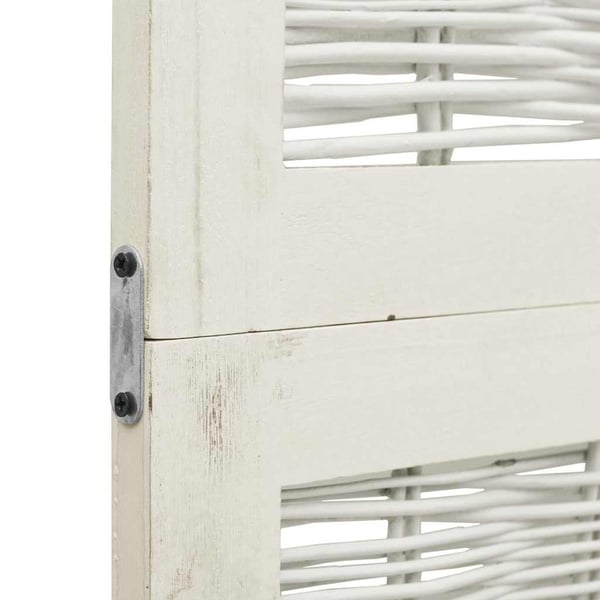 vidaXL Romdeler 4 paneler hvit heltre keisertre