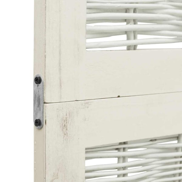 vidaXL Romdeler 6 paneler hvit heltre keisertre