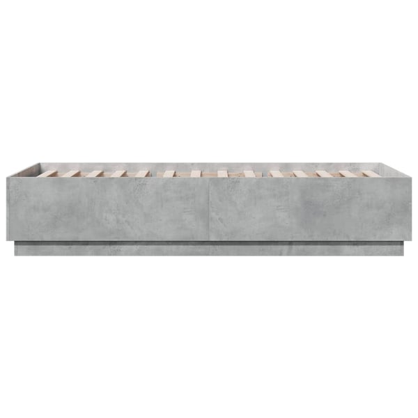 vidaXL Sengeramme betonggrå 100x200 cm konstruert tre