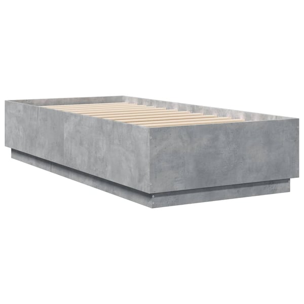 vidaXL Sengeramme betonggrå 100x200 cm konstruert tre