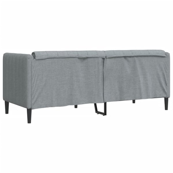 vidaXL Soffa 2-sits ljusgrå tyg