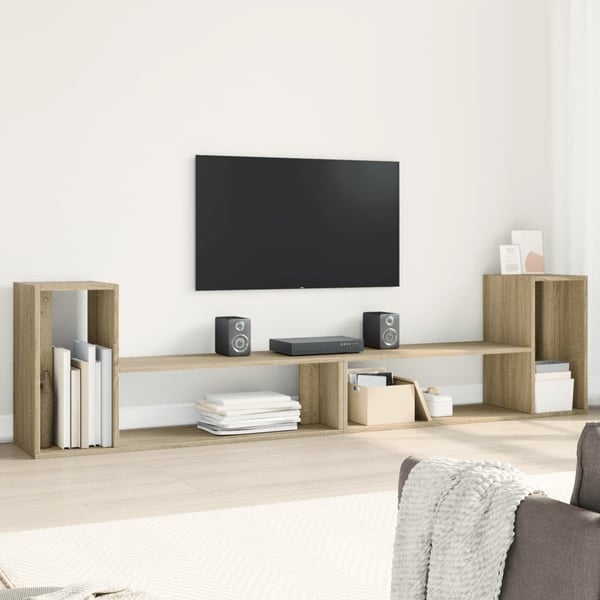 vidaXL TV-benker 2 stk sonoma eik 100x30x50 cm konstruert tre