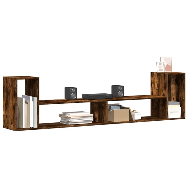 vidaXL TV-benker 2 stk røkt eik 100x30x50 cm konstruert tre