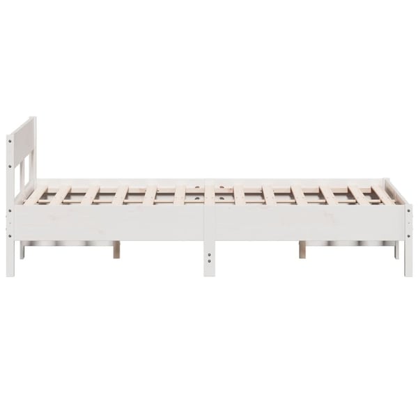 vidaXL Sengeramme uten madrass hvit 120x190 cm heltre furu