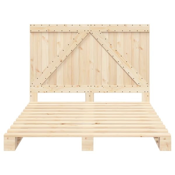 vidaXL Sengeramme med hodegavl 140x200 cm heltre furu