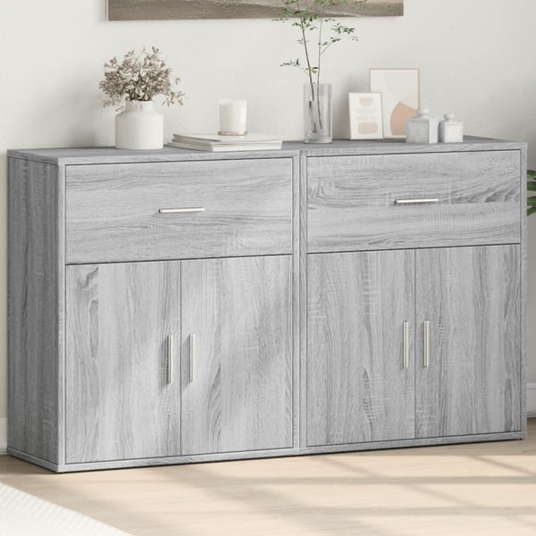 vidaXL Senkit 2 kpl harmaa Sonoma 60x31x70 cm tekninen puu
