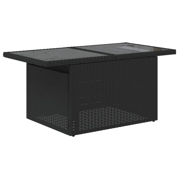 vidaXL Loungegrupp med dynor 6 delar svart konstrotting