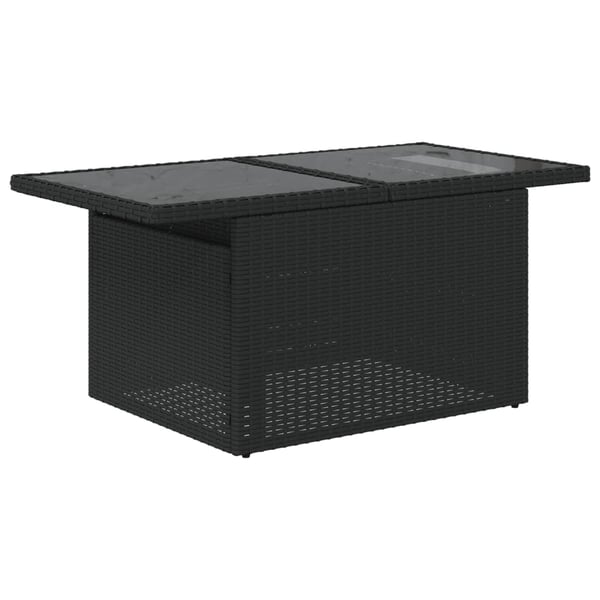 vidaXL sofasæt til haven 11 dele med hynder polyrattan sort