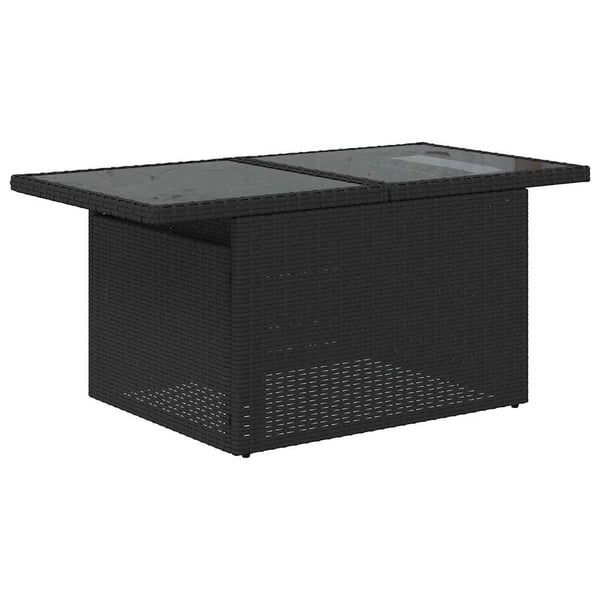vidaXL sofasæt til haven 6 dele med hynder polyrattan sort