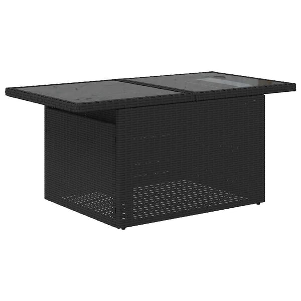 vidaXL sofasæt til haven 11 dele med hynder polyrattan sort